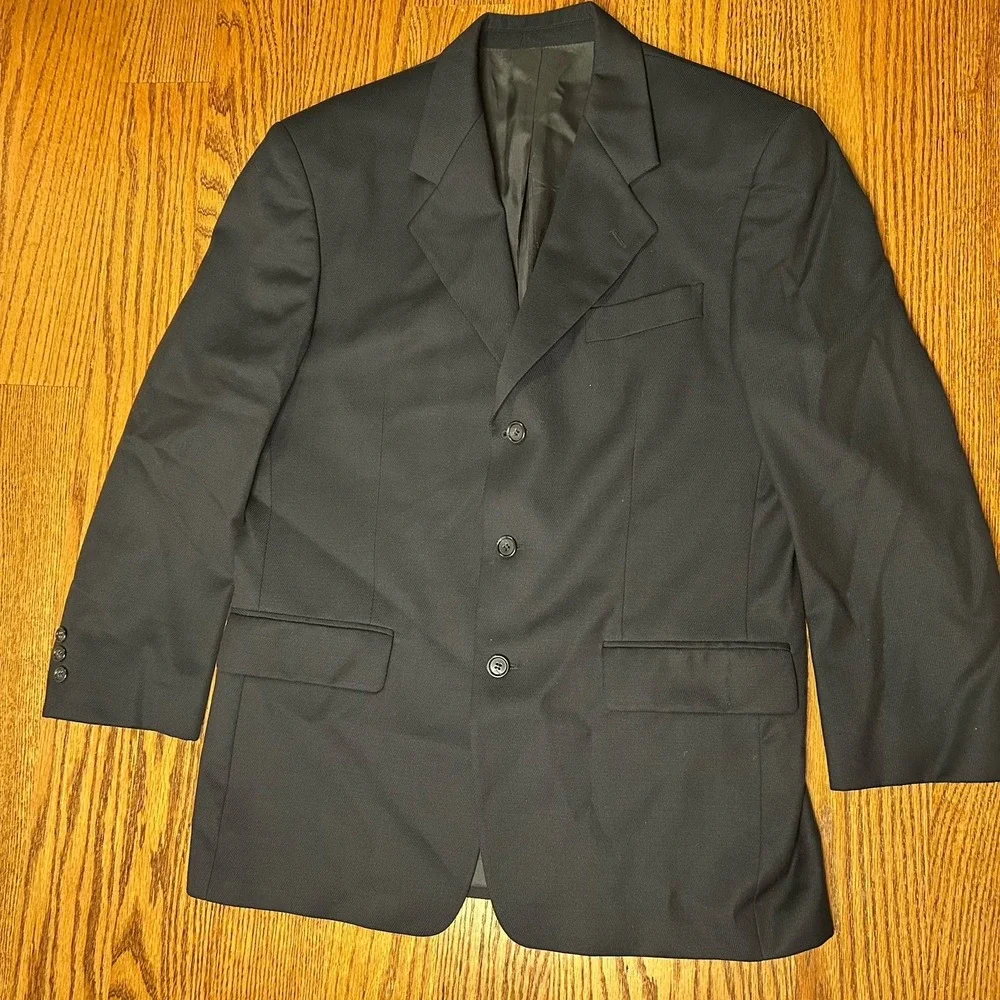 Claudio Morelli Mens Blazer Career Suit Single Breasted Pure Wool Size 40 Navy
